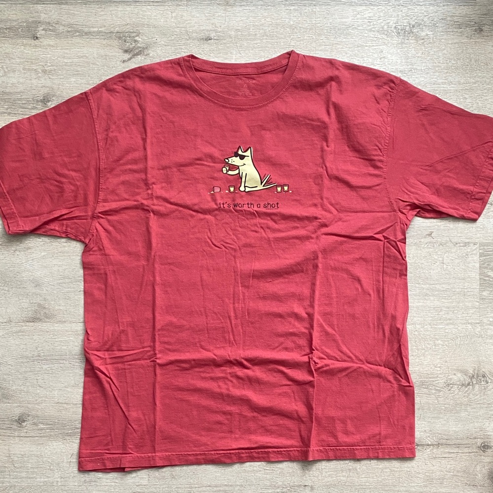 Teddy The Dog Worth A Shot Graphic Tee - Picture 2 of 5